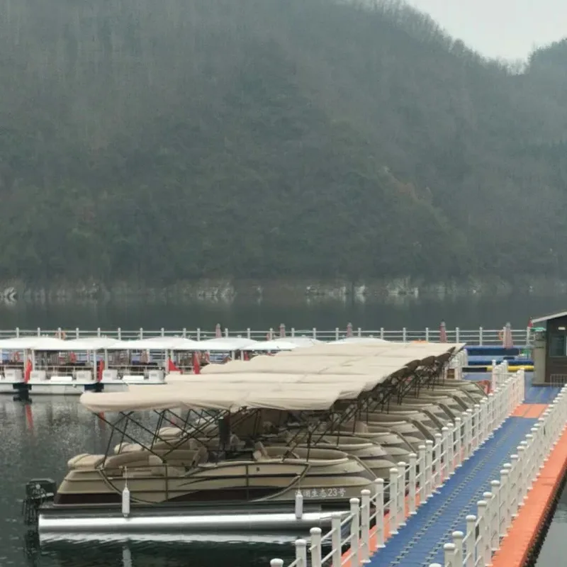 Fiberglass na boti ya pontoon ya alumini